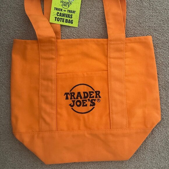 Trader Joe's Mini Canvas Tote - Halloween Themed - Viral Tote - Picture 1 of 1